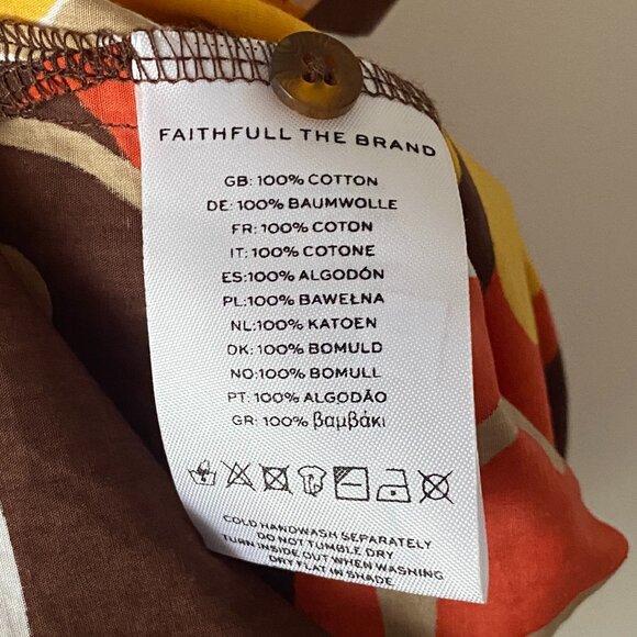 Faithfull the Brand Tropicana Shirt Dress in Ulani Floral Print, Size 6 - Picture 8 of 8